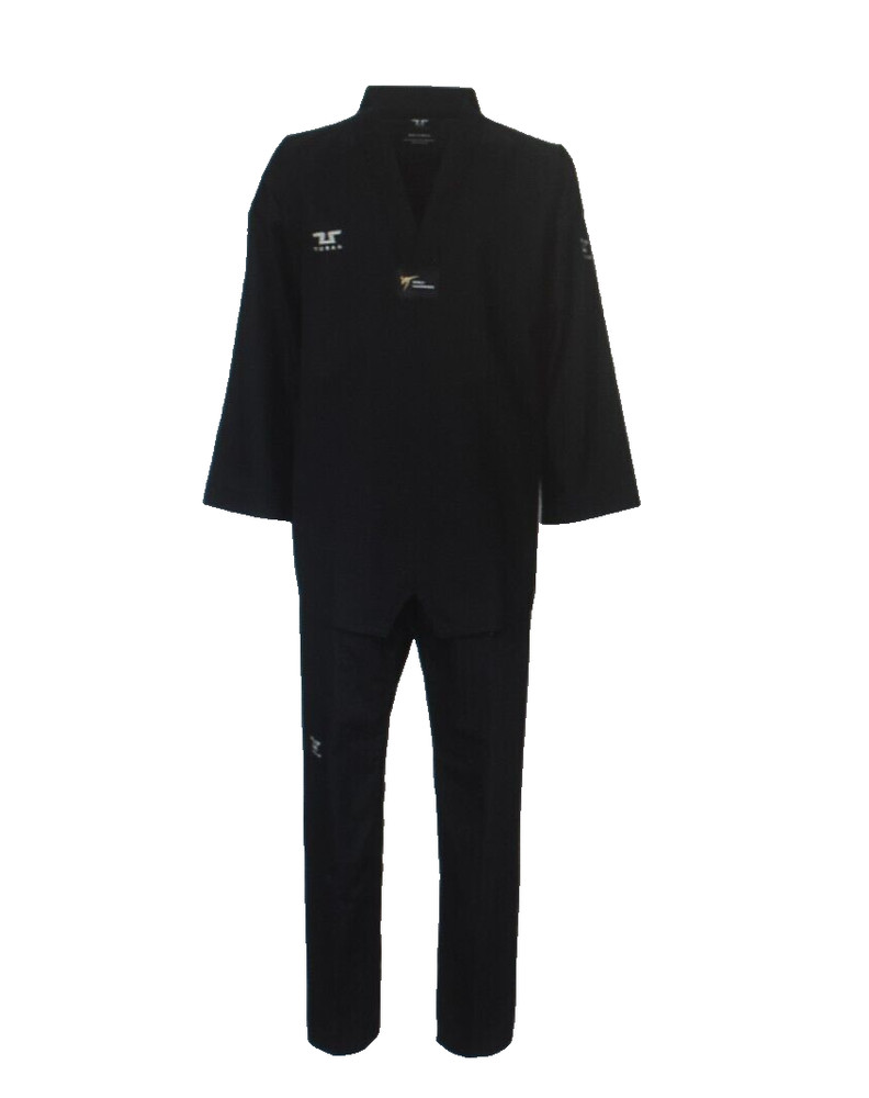 Tusah Black Terra Uniform Black World Taekwondo Outfit Martial Arts Combat Sz 2