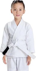 BJJ GI, Youth IBJJF Unisex Students Brazilian Jiujitsu Gi kimono White Sz M4