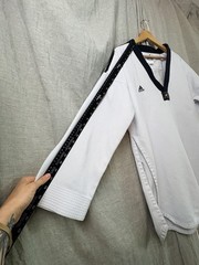 Adidas Taekwondo Dobok Gi Jacket Mens 3XL White Tiger WTF Uniform Top Korea