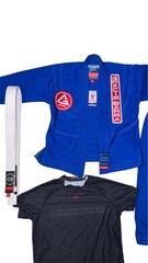Gracie Barra Gi Jiu Jitsu Set Youth Blue Y2 GB Edition w/dry Fit tee Shirt /belt