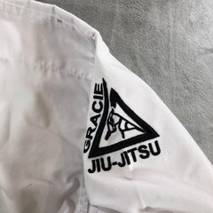 Gracie Jiu-Jitsu Official Kids Gi Jacket 0/130 White 100% Cotton BJJ Kimono