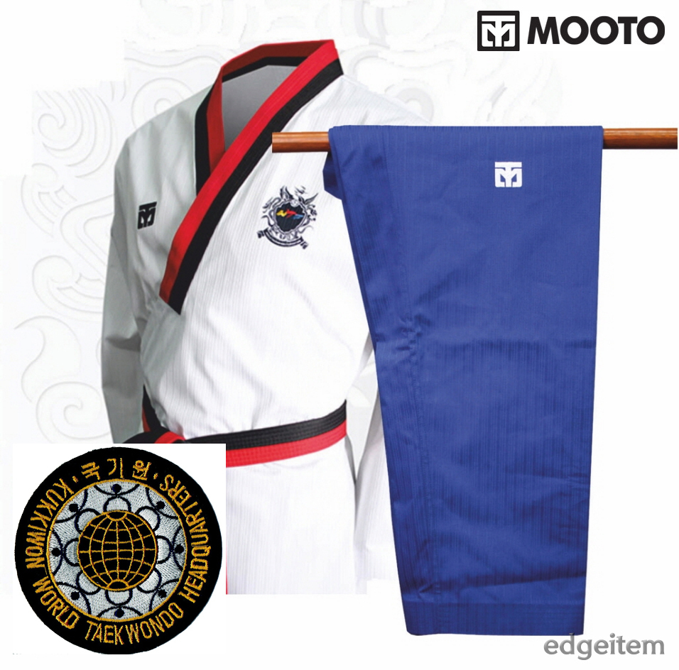 MOOTO Poomsae WTF Poom Uniform (Male) with KUKKIWON Patch Taekwondo Dobok TKD