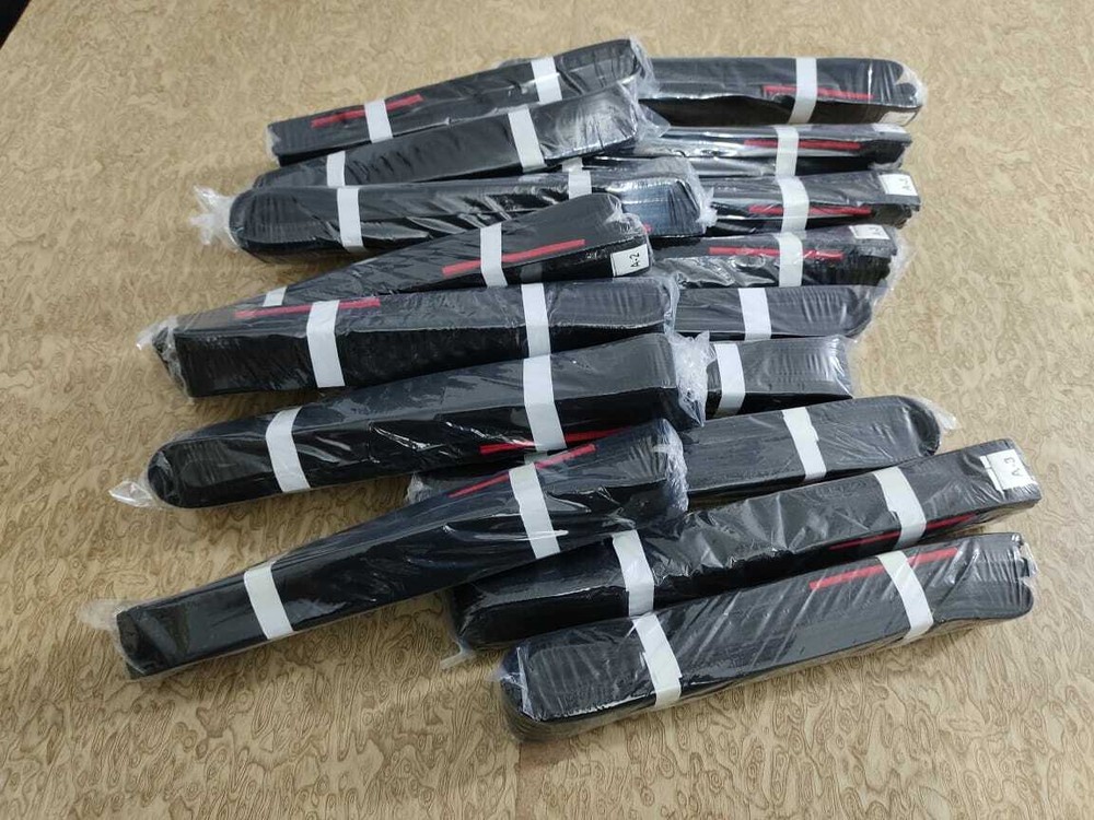 Black jiu jitsu master belt pearl weave bjj belts set of 3 belts A1, A2, A3.
