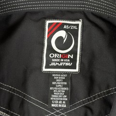 Origin Maine Jiu Jitsu Woven Gi Jacket Pants Set Black Mens A5 2XL USA Made BJJ