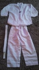 MASTER KIM’S KUMSUNG Martial Arts Taekwondo Karate Uniform Top Bottoms & Belt