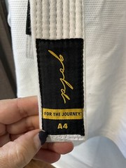 Gold BJJ Foundation GI Men’s White Cotton Jiu Jitsu Uniform Size A4