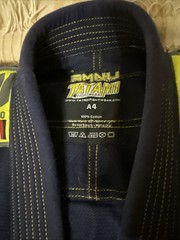 Tatami Jiu Jitsu A4 Navy Blue Jacket Pants No Belt Great Condition