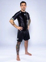 Fuji Baseline 2.0 IBJJF Ranked BJJ Jiu Jitsu ShortSleeve SS Rashguard – Black