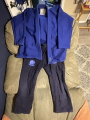 Shoyoroll Monochrome (two tone) Blue Kimono Used A2 Great Shape