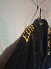 Elite Brazilian Jiu-Jitsu Set Color Black/ Yellow Gorpcore Grunge Sport