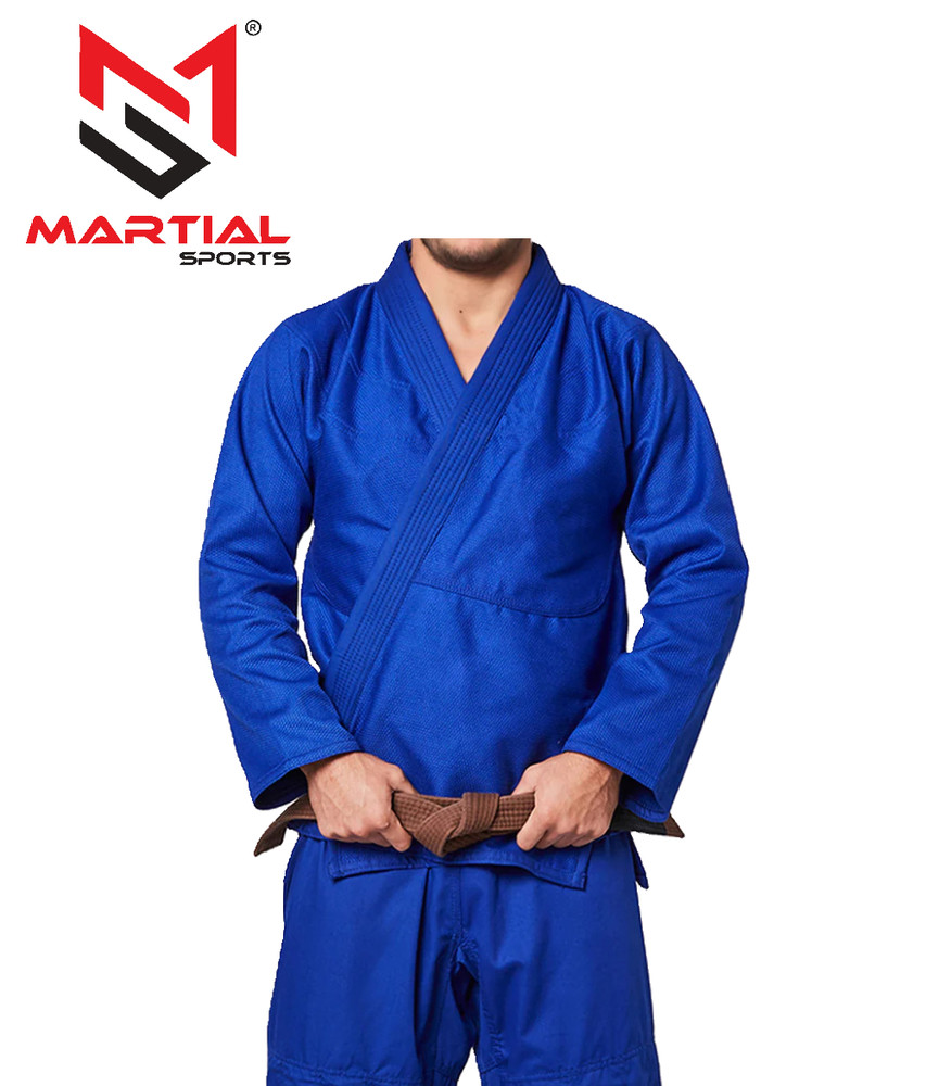 Martial Sports Brazilian Jiu Jitsu Gi Blue Free Belt Free Shipping