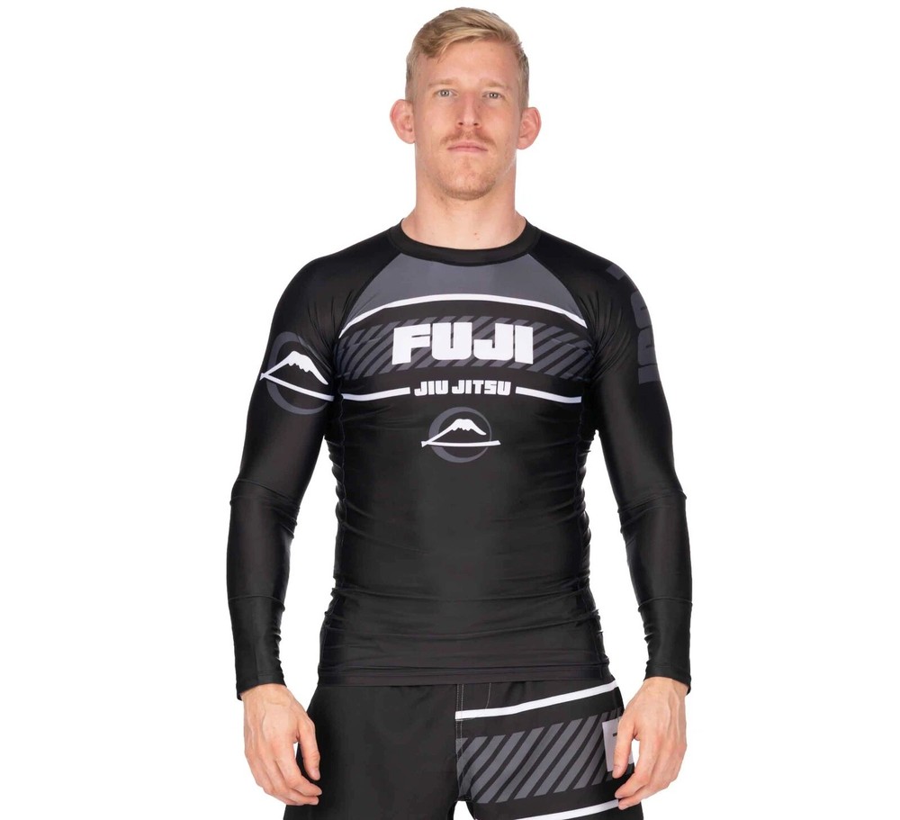 Fuji Sports Freestyle 2.0 IBJJF Ranked BJJ Jiu Jitsu Long Sleeve Rashguard Black