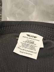 Elite Sports ET250 Size A4 Unifrom Tag Belt Black White For Martial Arts