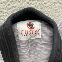 Custos Athletic Gi Set Adult A2 Gray Jiu Jitsu Ripstop MMA Grappling *No Belt