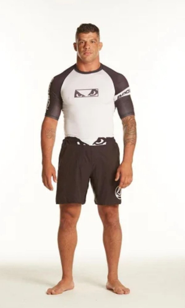 New Bad Boy Ranked Rashguard White Gi MMA BJJ Shirt Made in Brazil Adult
