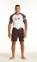 New Bad Boy Ranked Rashguard White Gi MMA BJJ Shirt Made in Brazil Adult
