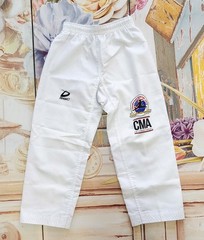 Dynamic Taekwondo Uniform Set Size 0/140 w/4 Belts 2 Headbands CMA TKD