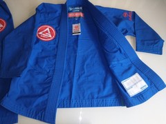 Gracie Barra BJJ Gi GBK Lite Ripstop Kimono Blue Size Y3 with Belt Kids Youth