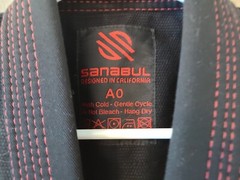 Sanabul Essentials V.2 Ultra Light Jiu Jitsu Gi Top Size A0 Black Red NWOT