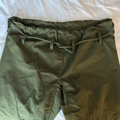 Hawk GI Jiu Jitsu A3 Green Pants Double Knee Rope Tie Waist Ripstop Pattern ￼