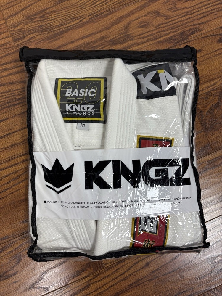 Kimono White Kingz Basic 2.0 Elite Jiu Jitsu Uniform, Size A1 – BRAND NEW