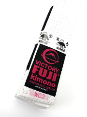 Victory Fuji Kimono Jiu Jitsu Belt White (100% cotton) New WC2 RN#83977