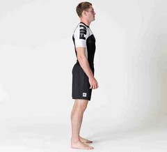 Fuji Sports IBJJF Ranked BJJ Jiu Jitsu Short Sleeve SS Rashguard – White