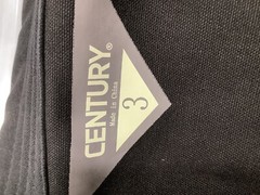 Century Black 100% Cotton Jacket and Pants Men’s Size 3