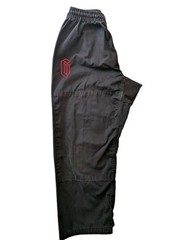 Gameness Youth Kids BJJ Gi Black & Red, Size 1, w/Pants & White Belt