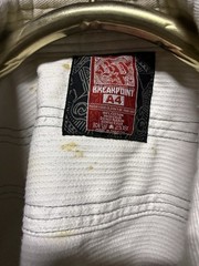 Breakpoint BJJ Gi Jacket A3 White Checkmat Brazilian Jiu Jitsu Top