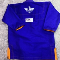 Elite Sports Gi Blue BJJ Ju Jitsu MMA Indoors Embrace The Pain Size C00 Youth