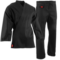 KANKU Black Karate Uniform 14 oz Heavy Weight Martial Arts Uniforms
