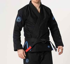 Fuji Sports Flow Tech Breathable Mens BJJ Jiu Jitsu Gi JiuJitsu Black/Blue/Grey