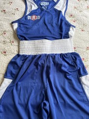 Ringside Boxing Uniform Set Blue/White Size S