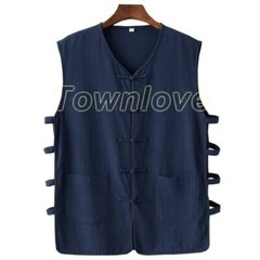 Chinese Kung Fu Tai Chi Vest Sleeveless Garment Martial Arts Wingchun Uniform