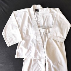 Taekwondo Gi or Dobok children’s size 0 pants, top, and white belt