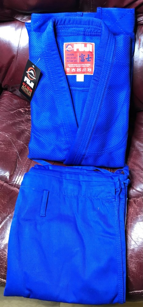 Fuji Judo Gi Uniform Blue Gi & Gear Train Believe Achieve NEW