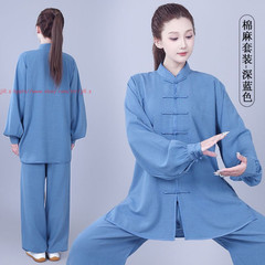 Unisex Kung Fu Tai Chi Suit Cotton Linen Shirt+Pants Wushu Martial art Uniforms