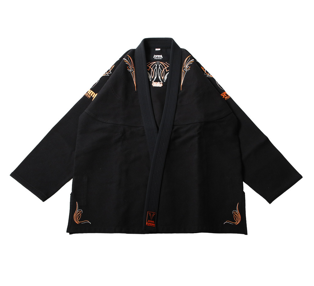 Japanese Tattoo Art Inspired Jiu Jitsu Gi Set White Pearl Weave Uniform