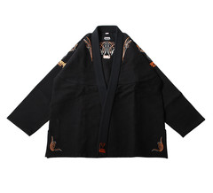Japanese Tattoo Art Inspired Jiu Jitsu Gi Set White Pearl Weave Uniform