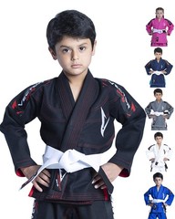 Vector Sports 100% Cotton Pearl Weave Kids Brazillian Jiu Jitsu BJJ Gi Attila…
