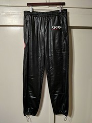 Storm Kimonos Black Polyester BJJ Jiu Jitsu Athletic Pants Mens Large L