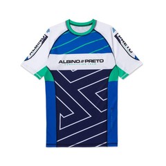 Albino and Preto RNG Comp (Blue) Rash Guard SS Training Short (SET) No Gi Kimono