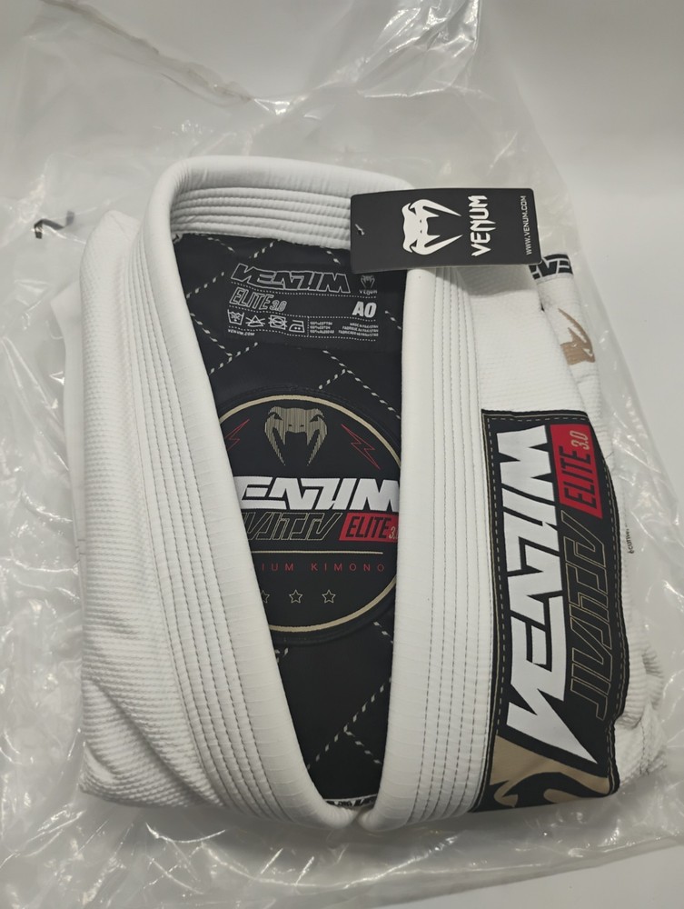 BRAND NEW White Venum Elite 3.0 Jiu-Jitsu UFC Premium Kimono Set Size AO