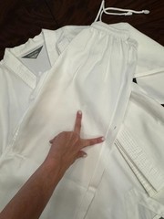 Youth martial arts outfit set. White. Youth Size 1. Taekwondo, karate.
