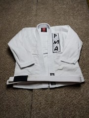 Breakpoint Jiu Jitsu Gi Kimono Top Size K3 Youth White Long Sleeve Belt