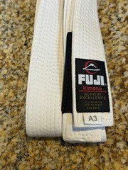Fuji A3 White Belt Kimono Jiu Jitsu Cotton RN# 83977*