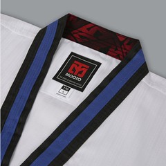 Mooto 2nd Dan Black Belt Kukkiwon Taekowndo Kid Uniform Dobok Gi Blue Stripe
