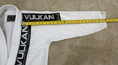 Mens Vulkan The Real Jiu Jitsu White Top Pro A0 Fight Wear Cotton Jacket & Pants