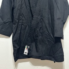 NWT Adidas Black Karate Kata Uniform Coat K200 WKF Approved Kid’s Size 7 NO BELT